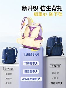 New Trend Color Collision Student Schoolbag Load Reduction Large Capacity Portable Waterproof <b>Backpack</b> - Product Image 6