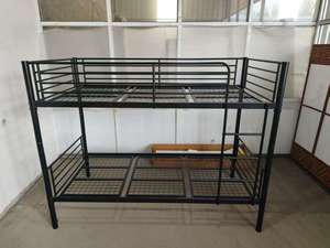 Modern Durable Metal <b>Bunk</b> <b>Bed</b> Divided Split <b>Single</b> <b>Bed</b> Eco-Friendly for Home Hotel School Apartment Bedroom Hospital - Product Image 3