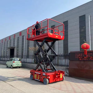 14米高空作业平台剪刀式升降机 660磅平台升降机 电池供电，适用于户外施工 高高度剪刀式升降机 - Product Image 3