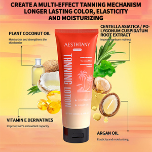 Crema Abbronzante Vegana alle Erbe con Vitamina C, Delicata e Idratante, per il Corpo, Ideale per l'Uso Estivo in Spiaggia, Tonalità Media - Product Image 5