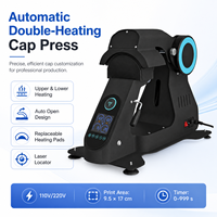 Máquina de Prensa de Calor Eléctrica Profesional Totalmente Automática para Gorras de Béisbol y Gorras Trucker, Doble Calor, Sublimación Digital, Nueva