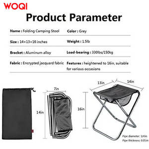 Silla de playa portátil Woqi, silla plegable de aluminio con bolsillo de malla para acampar, picnic y viajes - Product Image 4