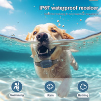 IP67 Wasserdichtes Wiederaufladbares Intelligentes Elektrisches Vibrations-Schock-Halsband für Haustiere mit Fernbedienung Hundetrainingshalsband