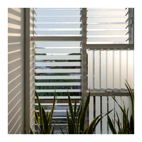 Verre trempé Automatique Alliage d'Aluminium Avant Extérieur Pare-Soleil Vertical Persienne Conception Aero Feuille Lames Persiennes Fenêtres