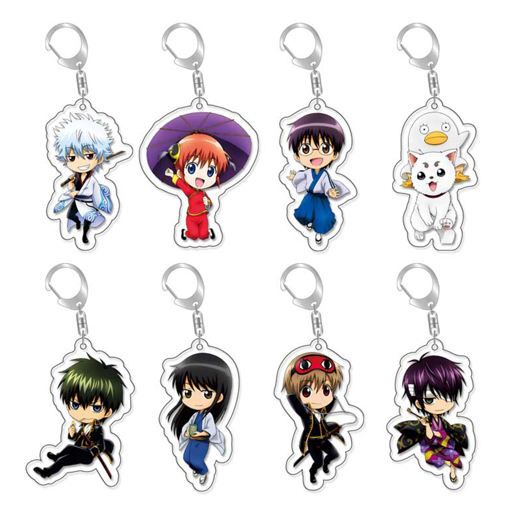 KC14126-14133 Anime De Laatste Sakata Gintoki Kagura Sadaharu Yoshida Shouyou Shimura Acryl Sleutelhanger Bouwstenen Kids Speelgoed