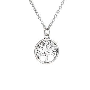 Collar con Colgante de Árbol Inteligente Estilo Retro ZRM, Cadena de Eslabones, Diseño Hueco de Vida <span class=keywords><strong>y</strong></span> <span class=keywords><strong>Paz</strong></span>, Material de Aleación, Venta Directa del Fabricante, Tendencia - Product Image 6