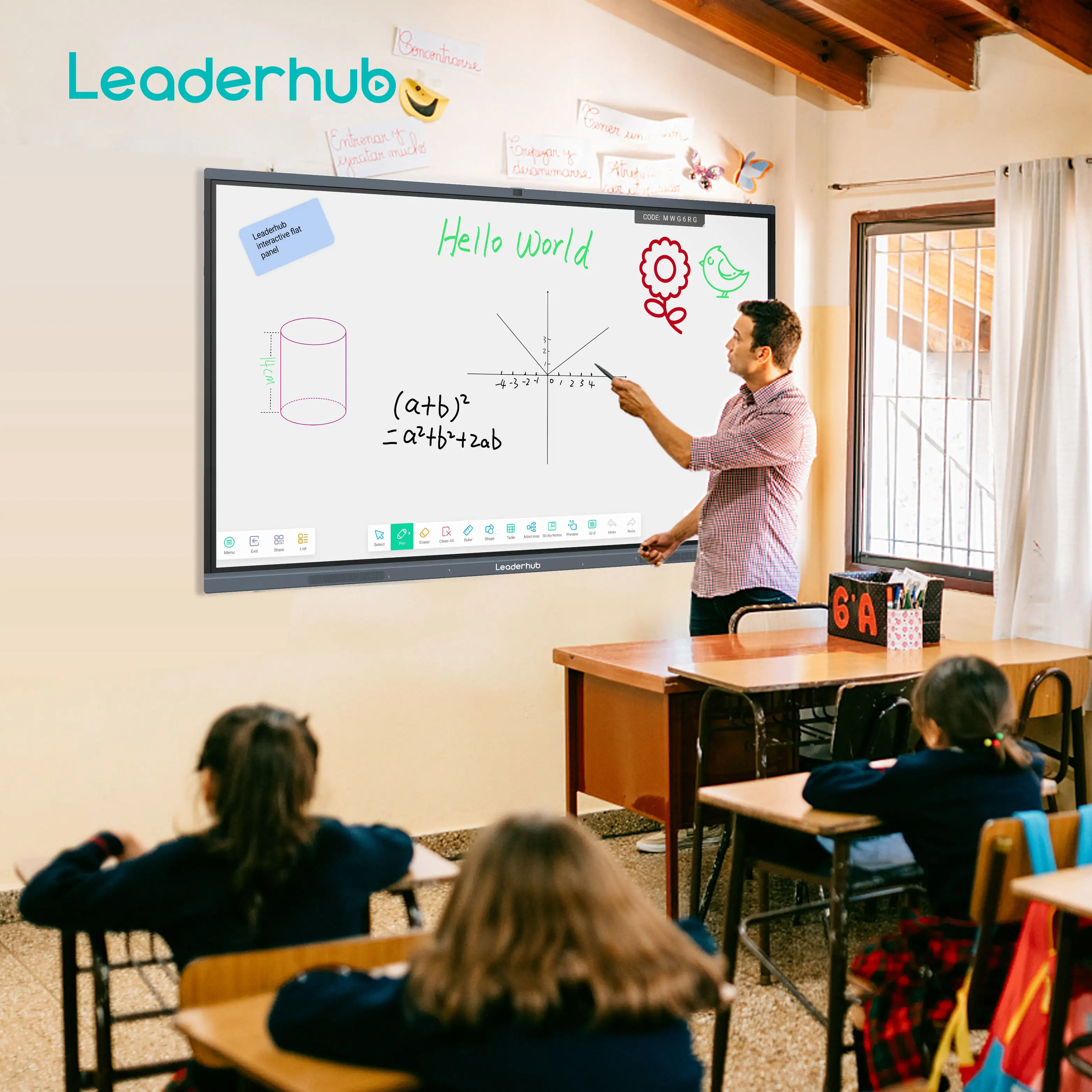 Leaderhub الهند المبلد التفاعلية لوحات 4k الفصلية التفاعلية الرقمية زجاج الذكية السعر التفاعلية whiteboard