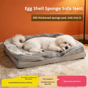 Cama para Perro para Todas las Estaciones, Esponja de Alta Resiliencia, Algodón PP Engrosado, Rectangular, Nido Completo, Cojín de Sofá Extraíble y Lavable, Cama de Invierno - Product Image 3