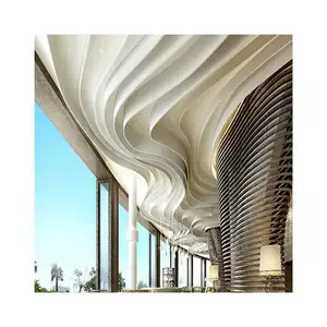 Chinese Supplier Modern Aluminum Profile Lightweight Board Hotel Lobby Decorations Curved Ceiling