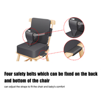 Siège rehausseur pour bébé portable en PU imperméable, sangles réglables, antidérapant, siège de chaise de cuisine, siège rehausseur pour tout-petit pour table à manger