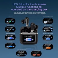 Nouveaux Écouteurs Bluetooth V8 TWS Sans Fil 2024 avec ANC, Affichage LED, Contrôle Tactile, Résistants à l'Eau IPX4
