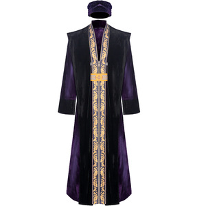 Disfraz <span class=keywords><strong>de</strong></span> Cosplay <span class=keywords><strong>de</strong></span> <span class=keywords><strong>Dumbledore</strong></span>, Director <span class=keywords><strong>de</strong></span> Hogwarts, para Halloween, Turbante, Lana Suave, Satén, Sin Cuello, para Hombre Adulto, Primavera 2024 - Product Image 1
