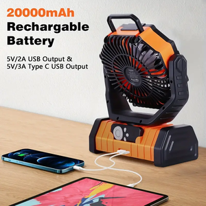 Hot bán đa chức năng ngoài trời lắc đầu Sạc Fan Xách Tay USB Sạc đèn pin Lều đèn lồng Đèn <span class=keywords><strong>LED</strong></span> Cắm trại đèn - Product Image 4