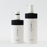Conditionneur avec logo personnalisé, 500 ml, flacon en plastique PE pour shampoing, lotion, cosmétiques, avec couvercle à rabat