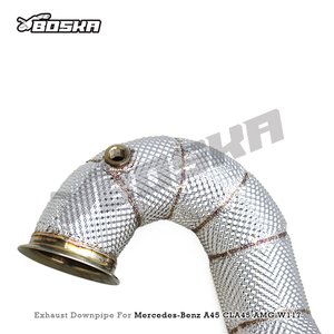 Custom Stainless Steel Exhaust Pipe in Stock for Mercedes-Benz A45/CLA45 AMG 2.0T W117 2014-2023 Straight Turbo Engine Downpipe - Product Image 2
