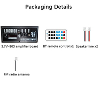 Module amplificateur audio Bluetooth rechargeable à batterie lithium 3,7 V pour haut-parleur de voiture DIY, amplificateur de puissance sans fil BT