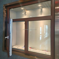 Ventana Corredera Horizontal de Aluminio con Certificación CE Estándar Europeo, Doble Acristalamiento, Vidrio Templado, Ventanas de Aluminio para el Hogar