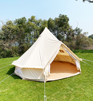 Tente de camping yourte mongole, style ethnique traditionnel, grande tente, résistante au vent et à la pluie, tente de camping sur les prairies