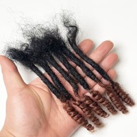 Extensiones de Cabello Humano Virgen Remy Indio de 18 Pulgadas, Doble Trama a Máquina, para Crochet y Dreadlocks, 100% Cabello Humano, Puntas Dobles, Todos los Colores, para Hombres