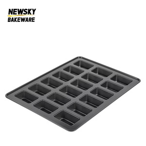 Moule à pain rectangulaire 12 cavités, plaque de cuisson professionnelle industrielle pour pâtisserie, en aluminium avec revêtement antiadhésif, écologique - Product Image 1