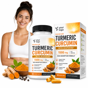 Compléments alimentaires naturels à base de plantes pour le confort des articulations, la mobilité, stimule les antioxydants, renforce l'immunité du corps, BioPerine 95% Curcuma Curcumine - Product Image 1