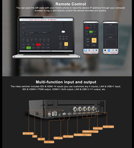 Movmagic mf10s: 4K HD/SDI videomischer Switcher lông frofessionelle sống ubertragung 5-kanal multiview lông youtub livestream - Product Image 2