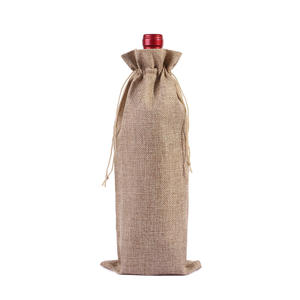 Chu Dao vente en gros velours <span class=keywords><strong>sac</strong></span> à vin rouge bouteille unique 15x35cm écologique manipulé idée d'emballage de Noël <span class=keywords><strong>sac</strong></span> cadeau en toile de jute - Product Image 1