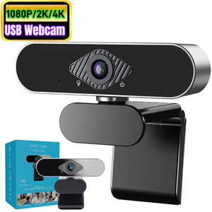 Webcam USB HD 1080P 2K 4K avec micro 360° °   <span class=keywords><strong>Cam</strong></span>éra <span class=keywords><strong>Web</strong></span> USB à Monture Flexible avec Objectif Grand Angle pour Diffusion en Direct sur Ordinateur, PC, Ordinateur Portable et Mac - Product Image 1