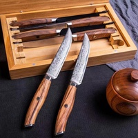Couteau à Steak Damast personnalisé VG10, ensemble de Steak avec boîte, vente en gros d'usine