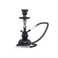 Hot Kualitas Tinggi Hookah Bar Rumah Tangga Kaca Kecil Paduan Arabian Hookah Shisha Kotak Hadiah Hitam Unik Hookah Pot Shisha