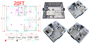 Maison préfabriquée en acier moderne, design extérieur haut de gamme, structure modulaire durable pour projets mondiaux, conception extensible et pliable - Product Image 6