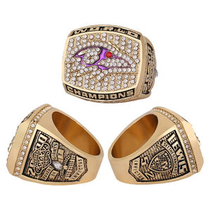 خاتم بطولة بالتيمور رافنز 2000، خاتم عالي الجودة من السبائك المرصع بالكريستال والماس ومطلي بالذهب، يحبه المشجعون - Product Image 2