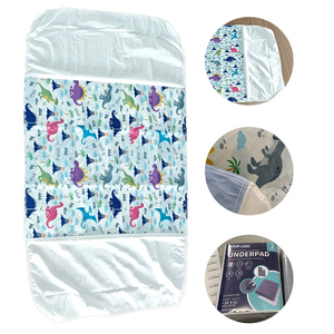 Protège-matelas personnalisé en coton et fibre de bambou pour enfants, réutilisable, imperméable, lavable, avec ailes - Product Image 2