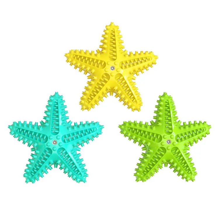 Fabrik direkt Außen-und Schwimmbad Strong Starfish Sucker Eco Friendly Dog Zahnbürste Sound Spielzeug