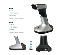 Nouveau scanner de codes-barres omnidirectionnel portable, lecteur de codes QR 2D BT avec support de charge, sans fil et portable pour supermarchés et commerces de détail
