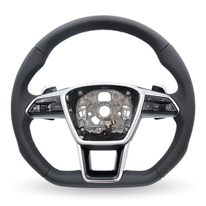 Volant en cuir assemblé pour <span class=keywords><strong>Audi</strong></span> A1 A3 A4 A5 A6 A7 A8 TT Q3 <span class=keywords><strong>Q4</strong></span> Q5 Q7 Q8 R6 R8 S3 S4 S5 S6 RS3 RS5 RS6 - Product Image 1