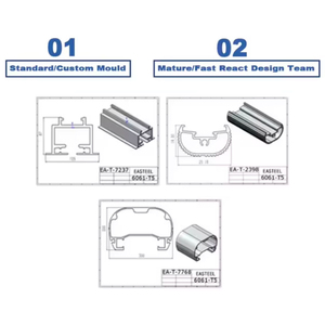 Pemasok Cina Perfil De Aluminio 6063 profil rangka Aluminium teranodisasi harga pabrik profil ekstrusi Aluminium kustom - Product Image 4