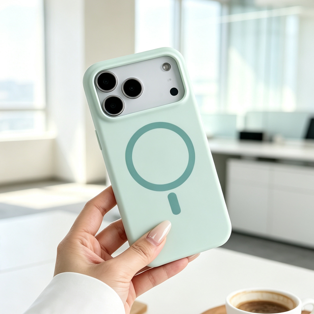 JOYPORODO S033 Macroporous Silicone Sublimation Magnetic Phone Cases for iPhone 14 15 16 17 Shock Proof Mobile Protection Cover