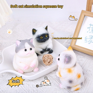 Jincan Lindo Gato de Peluche Antiestrés de Simulación, Muñeco de Alivio del Estrés, Venta al por Mayor de Fábrica, Regalo Festivo, Juguetes para Apretar - Product Image 2