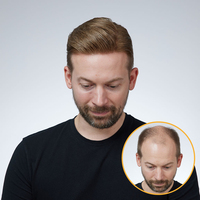 Perruques pour hommes Newtimes Hair, 80% de cheveux humains naturels, système capillaire mono, postiches, toupet monofilament pour hommes