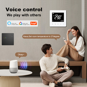 Thermostat Zigbee/Wi-Fi <span class=keywords><strong>pour</strong></span> <span class=keywords><strong>radiateur</strong></span> et chaudière à gaz avec contrôle par minuterie, idéal <span class=keywords><strong>pour</strong></span> les applications hydroniques de chauffage au sol en salle de bain traditionnelle - Product Image 4