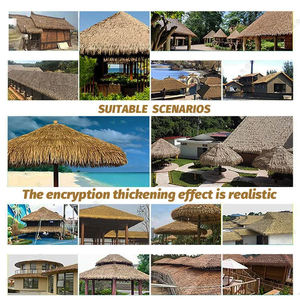 Chaume Rustique Texturée Fibre Carrée Synthétique Pvc De Plant Crew Plastique Africain Résistant Telhas <span class=keywords><strong>Com</strong></span> Chaume - Product Image 6