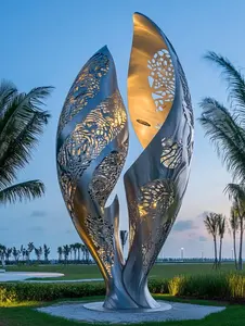 Statue d'art moderne personnalisée, <span class=keywords><strong>sculpture</strong></span> avec technique de soudage, figurine en acier métallique hyper réaliste - Product Image 3