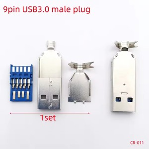 Connecteur de fil soudé avec boîtier USB 3.0 <span class=keywords><strong>jack</strong></span> Type-A <span class=keywords><strong>prise</strong></span> mâle 2A 5A grand courant bricolage adaptateur de connexion accessoires - Product Image 6