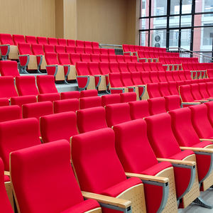 Venta al por mayor de asientos de iglesia de tela de lujo y sillas de pasillo con <span class=keywords><strong>escritorios</strong></span> de madera de fabricantes - Product Image 2