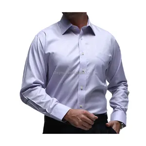 classic smart 2ply fine yarn natural cotton non iron wrinkle free long sleeve men's dress shirt