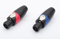 Connecteur de câble de haut-parleur professionnel audio HIFI 4 broches 4 pôles NL4FC Speakon mâle