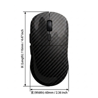 Mouse Gaming Nirkabel Serat Karbon Tri Mode 2.4G Bluetooth 5.2 Isi Ulang, Mouse Gaming Berkabel untuk Laptop