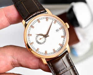 Reloj Clásico, Popular y Moderno, Multifuncional, con Caja de Acero Inoxidable, Correa de Cuero Genuino, Unisex, de Lujo - Product Image 5