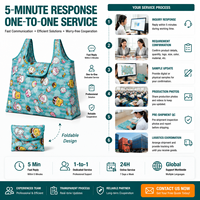 Sac de courses réutilisable écologique avec logo personnalisé, sac fourre-tout en nylon pliable, sac de voyage imperméable et lavable